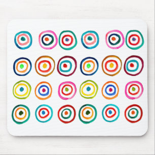 Niedliche farbenfrohe Regenbogenzirkel Mousepad
