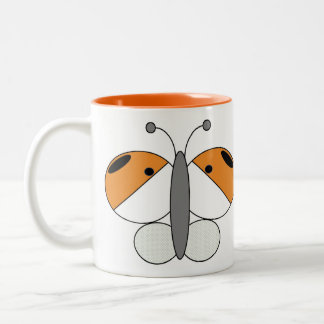 Niedliche Farbenfrohe Schmetterlingsblume Tasse -