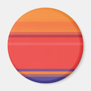 Niedliche, farbenfrohe Sommerstreifen Magnet