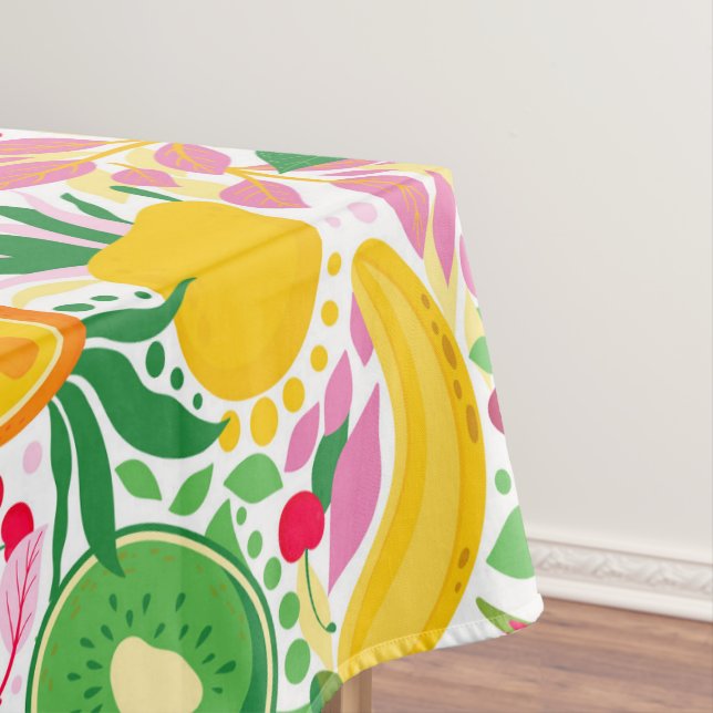 Niedliche Farbenfrohe Sommertropische Fruchtsäfte  Tischdecke (Beispiel)