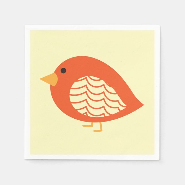 Niedliche, farbenfrohe Vögel Servietten (Vorderseite)