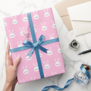 Niedliche Farbenpracht bei der Bunny White Rabbit Geschenkpapier