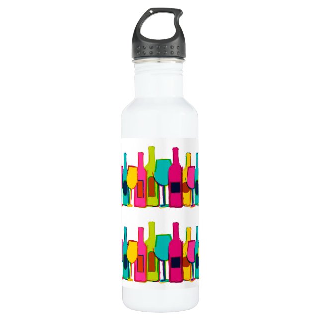 Niedliche Farbflaschen Edelstahlflasche (Vorderseite)
