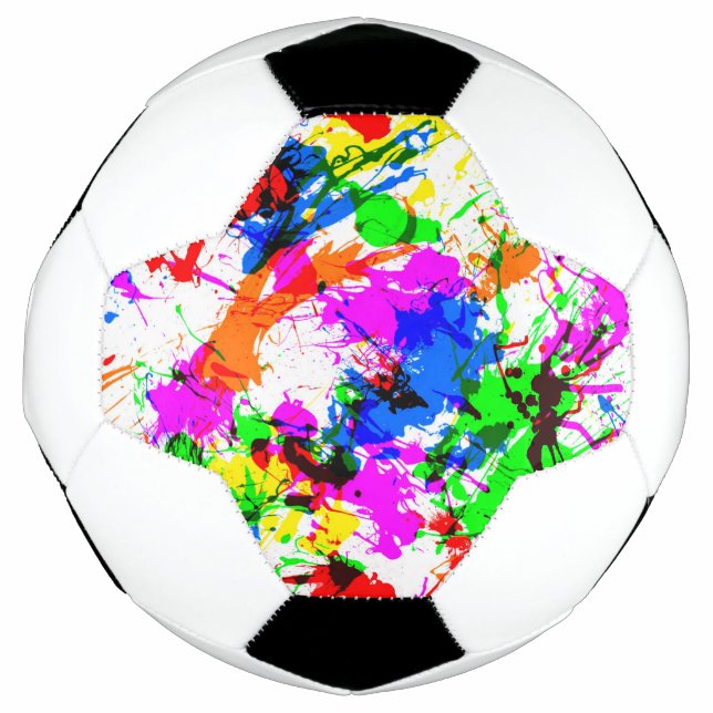 Niedliche Farbgestaltung von Spritzern Fußball (Vorderseite)