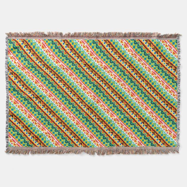 Niedliche, farbige Aztec-Muster Decke (Vorderseite)