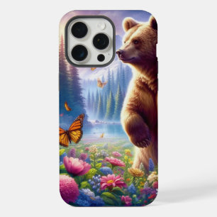 Niedliche, farbige Bären und Schmetterlinge iPhone 15 Pro Max Hülle