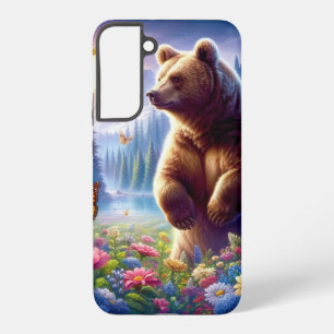 Niedliche, farbige Bären und Schmetterlinge Samsung Galaxy Hülle