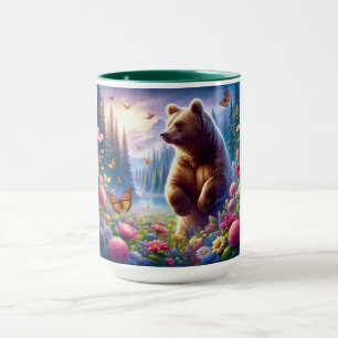 Niedliche, farbige Bären und Schmetterlinge Tasse