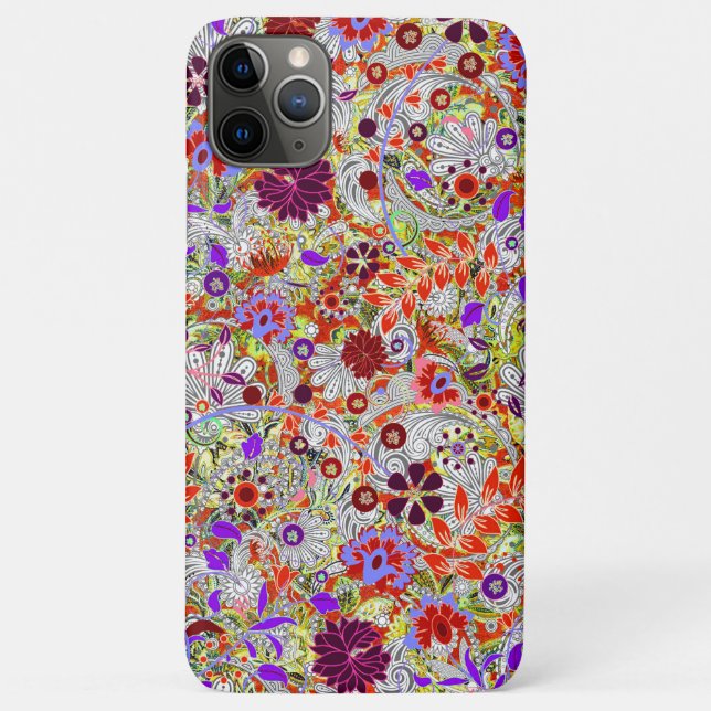 Niedliche farbige Blume Collage Design Case-Mate iPhone Hülle (Rückseite)