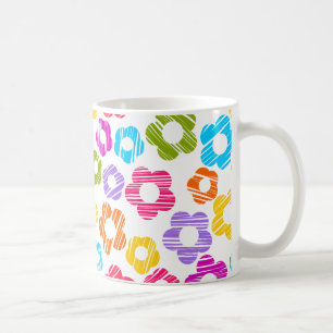 Niedliche farbige Blume mährenhaft fröhliche Blume Kaffeetasse