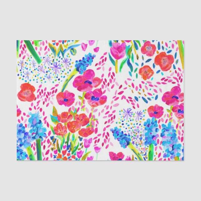 Niedliche farbige Blume Seidenpapier (Vorderseite)