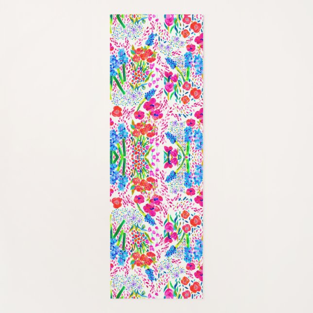 Niedliche farbige Blume Yogamatte (Vorderseite)