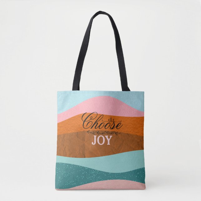 Niedliche Farbige Boho Inspiration positive Zitat Tasche (Vorderseite)