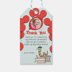 Niedliche Farbige Bookworm Abschluss Foto Vielen D Geschenkanhänger