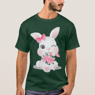Niedliche Farbige Bunny Face Gefärbte Krawatte Bri T-Shirt