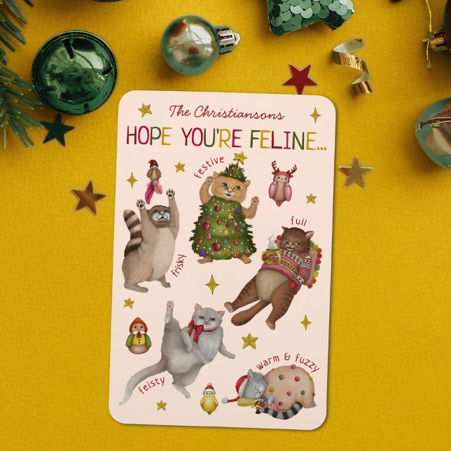 Niedliche Farbige Chat Lover Gefühl Weihnachten Magnet (Von Creator hochgeladen)