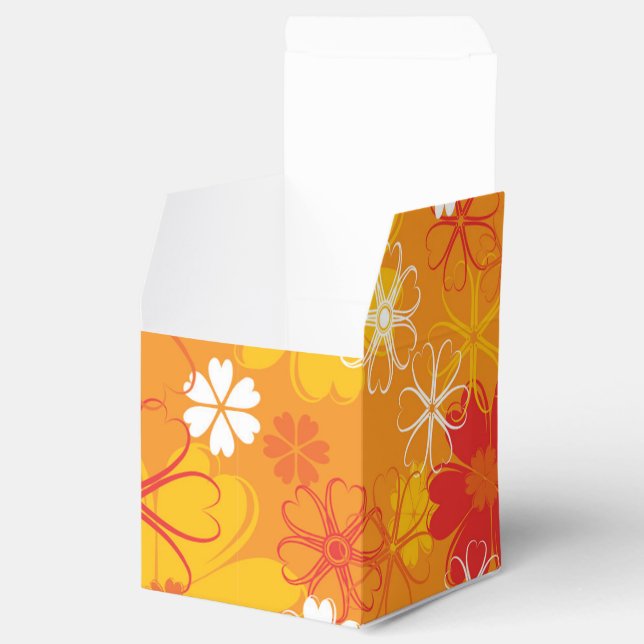 Niedliche farbige Daisy Illustration Blumenmuster Geschenkschachtel (Geöffnet)