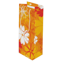 Niedliche farbige Daisy Illustration Blumenmuster Geschenktüte Für Weinflaschen