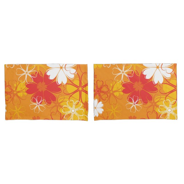 Niedliche farbige Daisy Illustration Blumenmuster Kissenbezug (Vorderseite-Set)