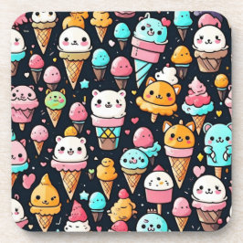 Niedliche, farbige Eistöcken Getränkeuntersetzer