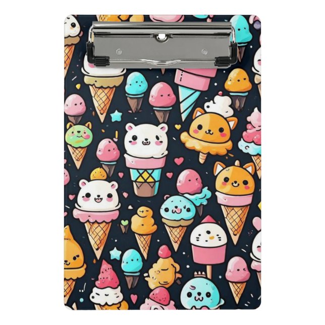 Niedliche, farbige Eistöcken Mini Klemmbrett (Vorderseite)