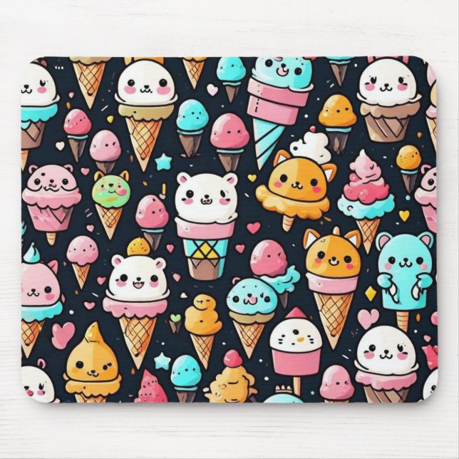 Niedliche, farbige Eistöcken Mousepad (Vorne)