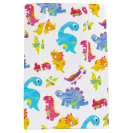 Niedliche Farbige Funny Unisex White Baby Dinosaur Mittlere Geschenktüte