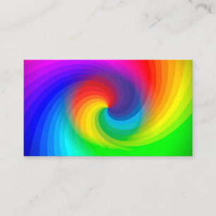 Niedliche Farbige Gefärbte Krawatte Regenbogen Sw Visitenkarte