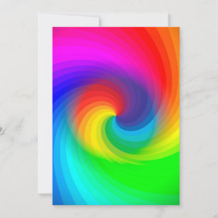 Niedliche Farbige Gefärbte Krawatte Regenbogen Swi Dankeskarte