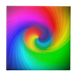 Niedliche Farbige Gefärbte Krawatte Regenbogen Swi Fliese