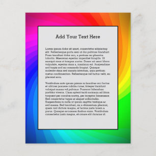 Niedliche Farbige Gefärbte Krawatte Regenbogen Swi Flyer