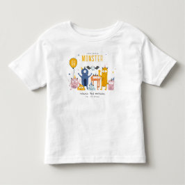 Niedliche Farbige Gelbe Party Monster Kindergeburt Kleinkind T-shirt