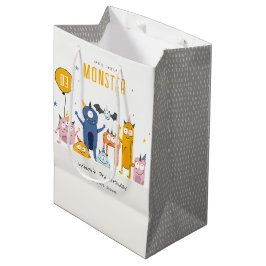 Niedliche Farbige Gelbe Party Monster Kindergeburt Mittlere Geschenktüte