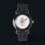 Niedliche Farbige Glitterie Seepferd Illustration Armbanduhr<br><div class="desc">Farbenfrohe niedlich glitzernde Seepferd Aquarellbild.</div>