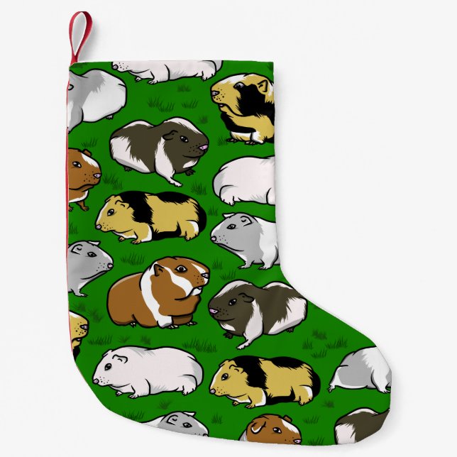 Niedliche farbige Guinea Kleiner Weihnachtsstrumpf (Vorderseite)