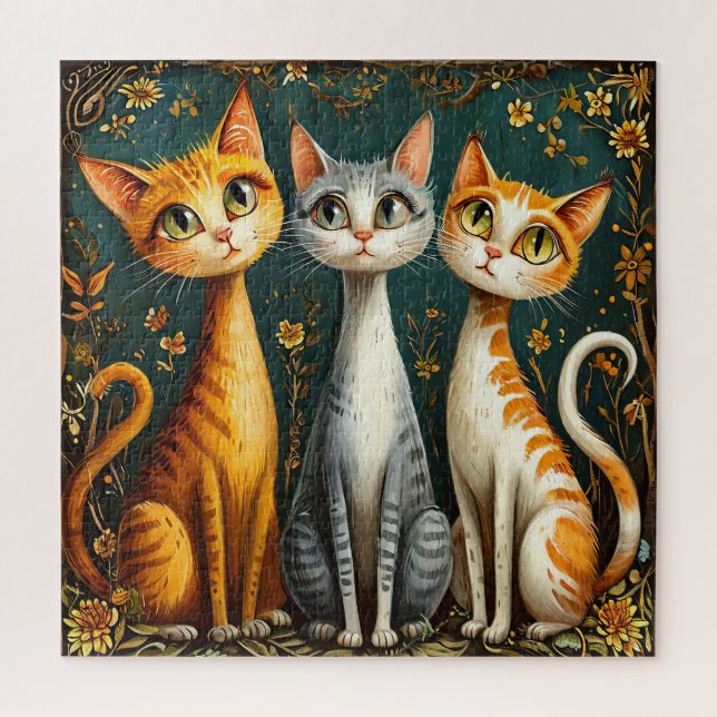 Niedliche farbige Katzen (Vertikal)
