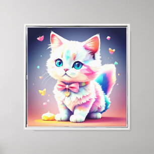 Niedliche Farbige Kitten-84301 Leinwanddruck