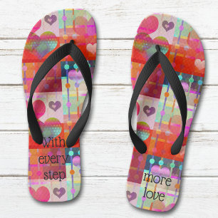 Niedliche Farbige Liebe Herz Flip Flops