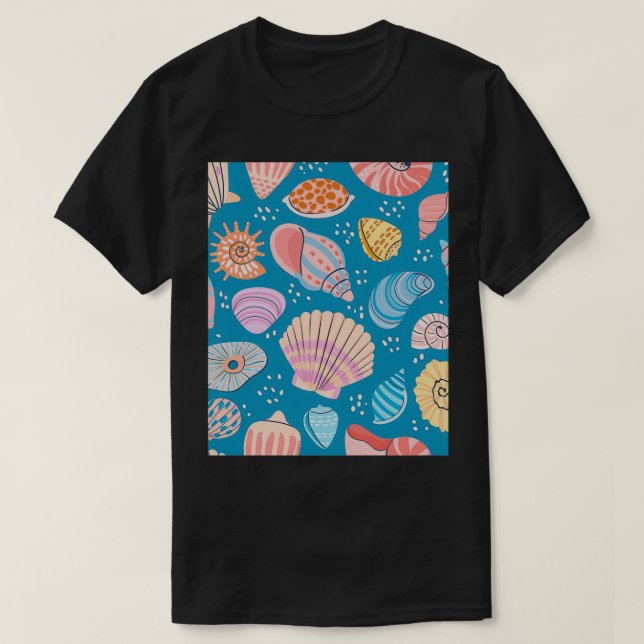 Niedliche farbige Muscheln Muster 1 T-Shirt (Design vorne)