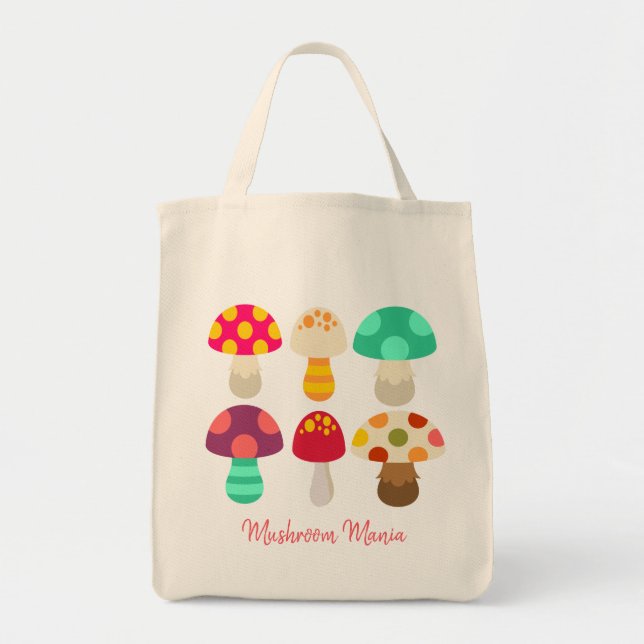 Niedliche farbige Pilze Tote Tasche (Vorne)
