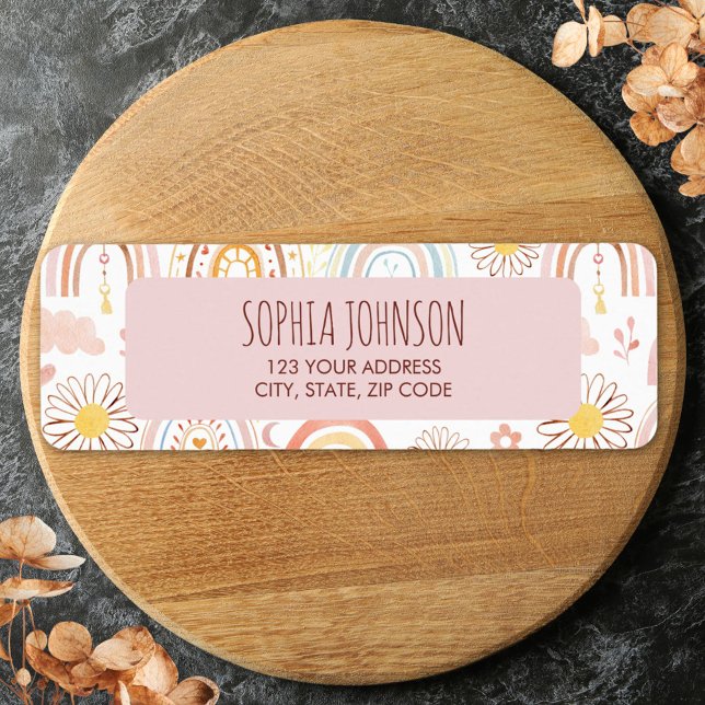 Niedliche farbige Regenbogen und Daisy-Blume Abstr (Close up)