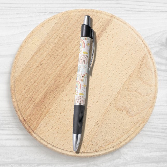 Niedliche farbige Regenbogen und Daisy-Blume Abstr Kugelschreiber (Close up)