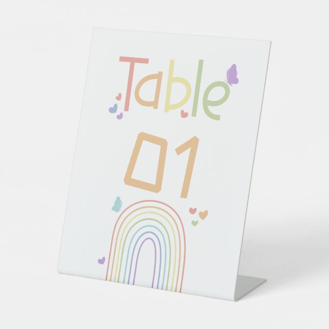 Niedliche Farbige Regenbogenblende Kinderdusche Ti Sockelschild (Vorderseite)