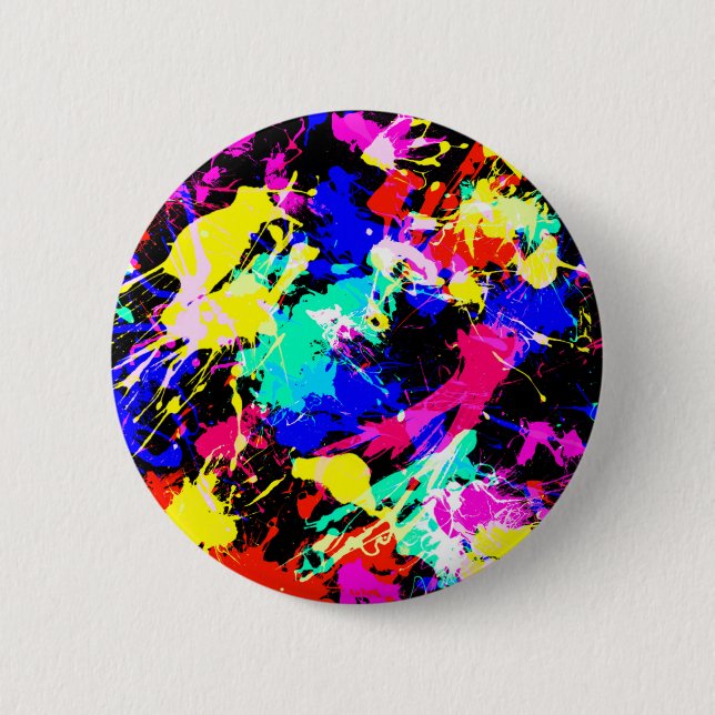 Niedliche farbige Spritzer-Lackkarosse Button (Vorderseite)