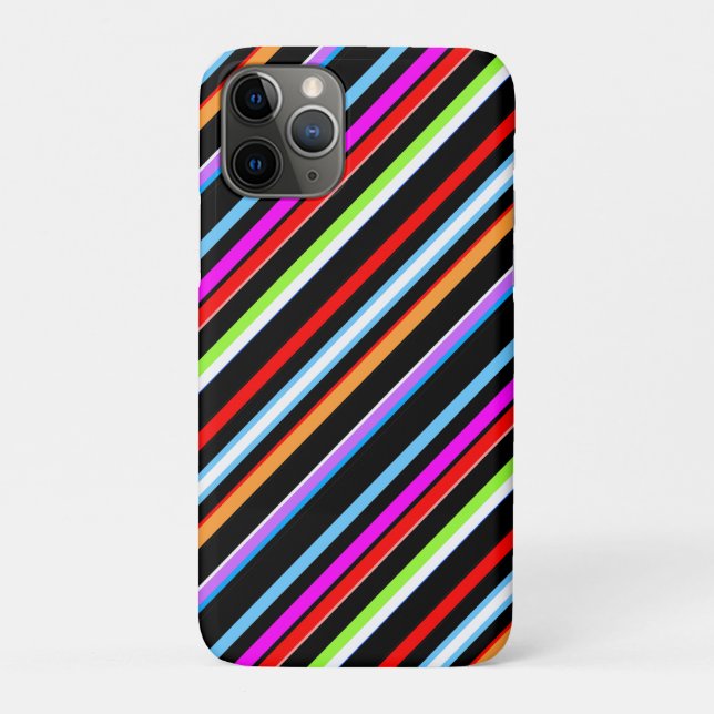 Niedliche, farbige Streifen Case-Mate iPhone Hülle (Rückseite)