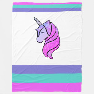 Niedliche farbige Unicorn Fleece Blanket