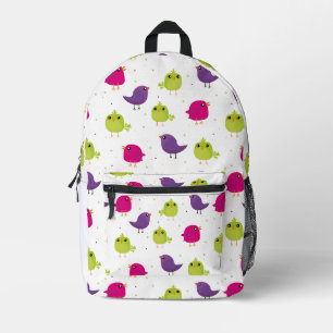 Niedliche, farbige Vögel Bedruckter Rucksack