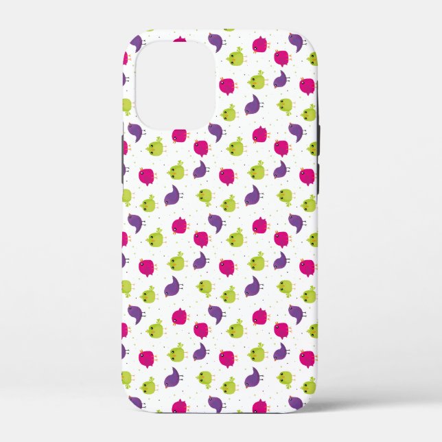 Niedliche, farbige Vögel Case-Mate iPhone Hülle (Rückseite)