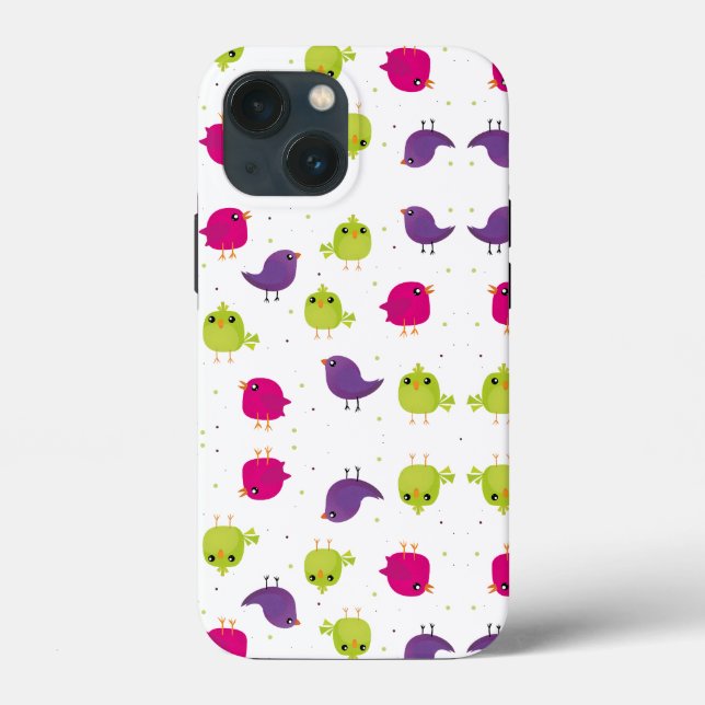 Niedliche, farbige Vögel Case-Mate iPhone Hülle (Rückseite)
