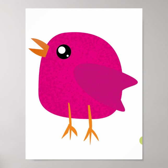 Niedliche, farbige Vögel Poster (Vorne)